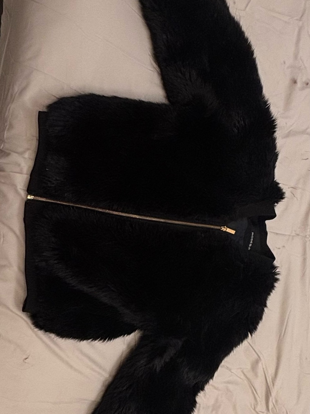 Rodebjer Shu Faux Fur Coat Black – Excellent Condition